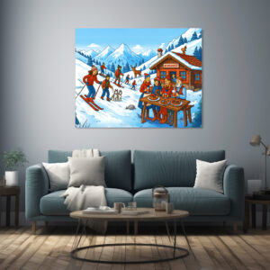 Poster: Cabin Magic with Skiing