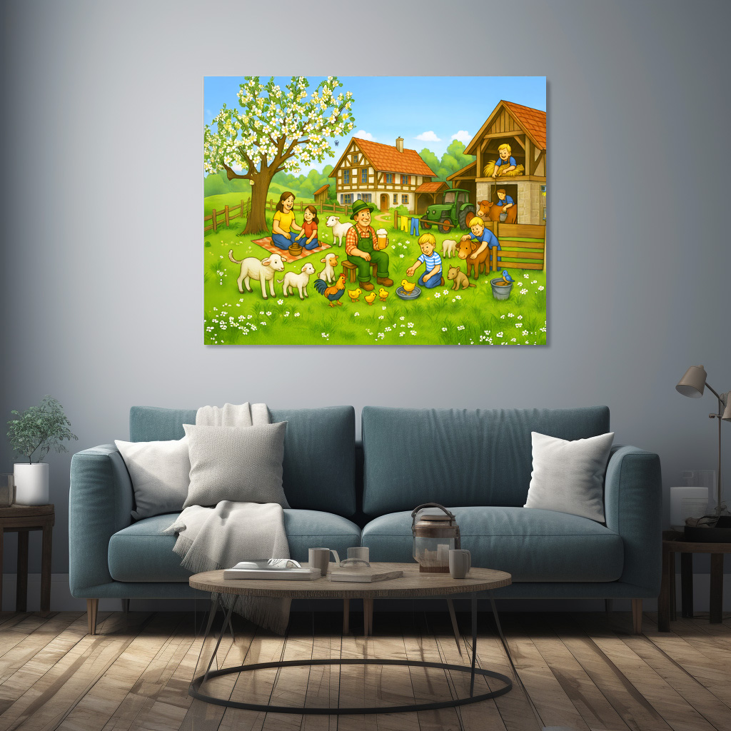 Poster: Spring on Bavarian Farm with family and animals – Image 2