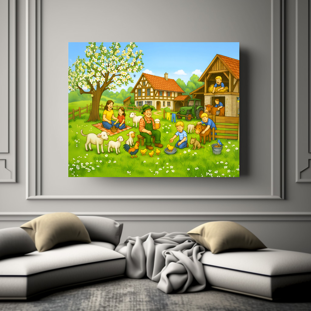 Poster: Spring on Bavarian Farm with family and animals – Image 3