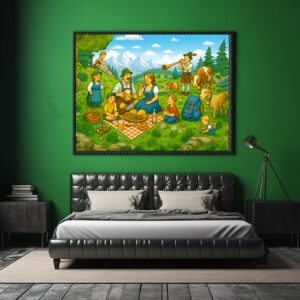 Poster: Picnic on Alpine Meadow