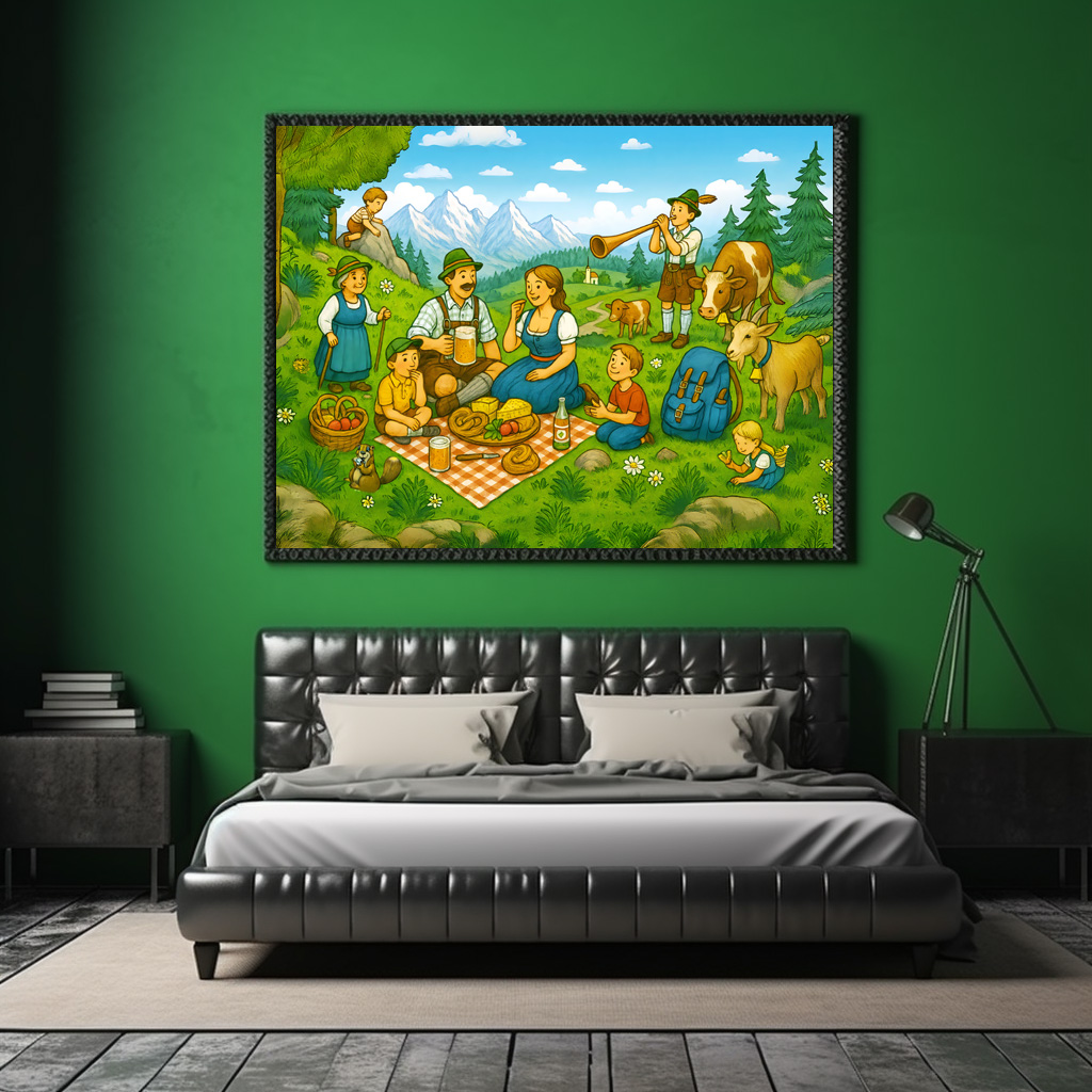 Poster: Picnic on Alpine Meadow