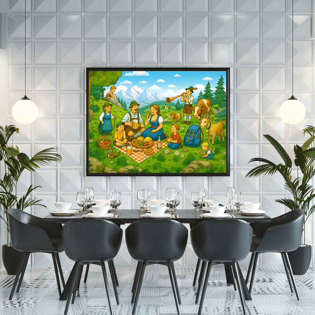 Poster: Picnic on Alpine Meadow - immagine 3