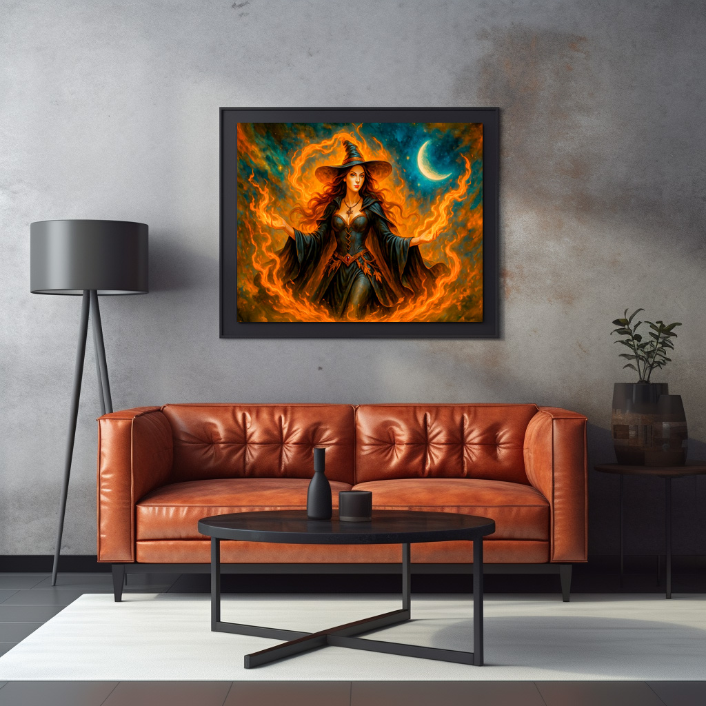 Poster: Forest witch summoning glowing spirits - immagine 3