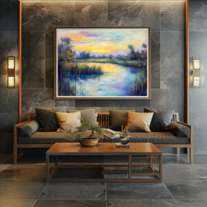 Poster: Tranquil Havel Havelland River at Dusk