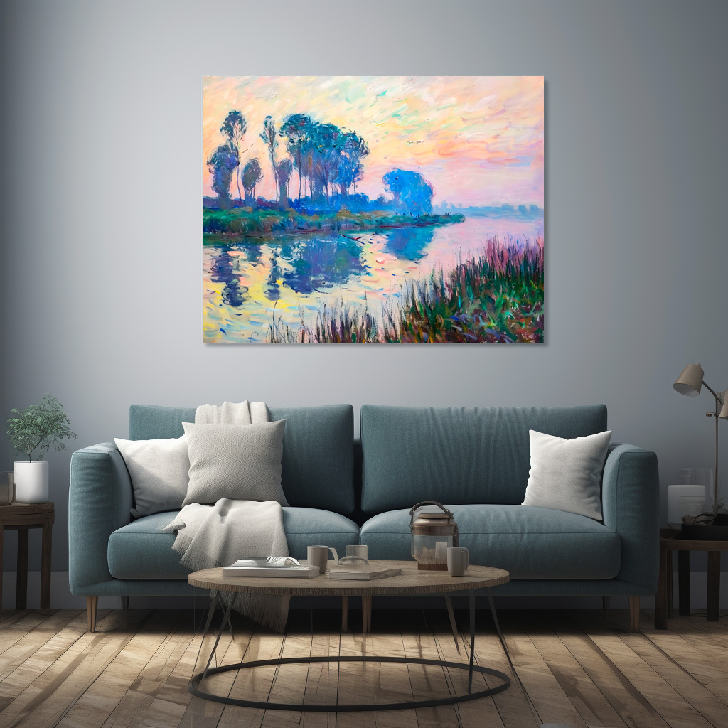 Poster: Tranquil Spring River Scene at Havelland