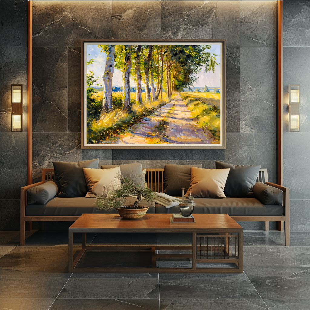 Poster: Golden Summer Tree Alley - Image 3