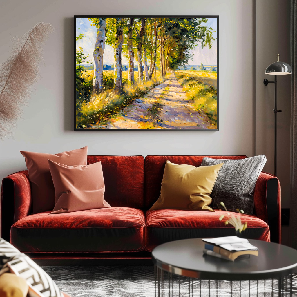 Poster: Golden Summer Tree Alley