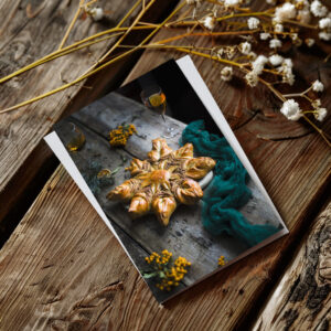 raxxa Postkarte: Christmas cinnamon star cake