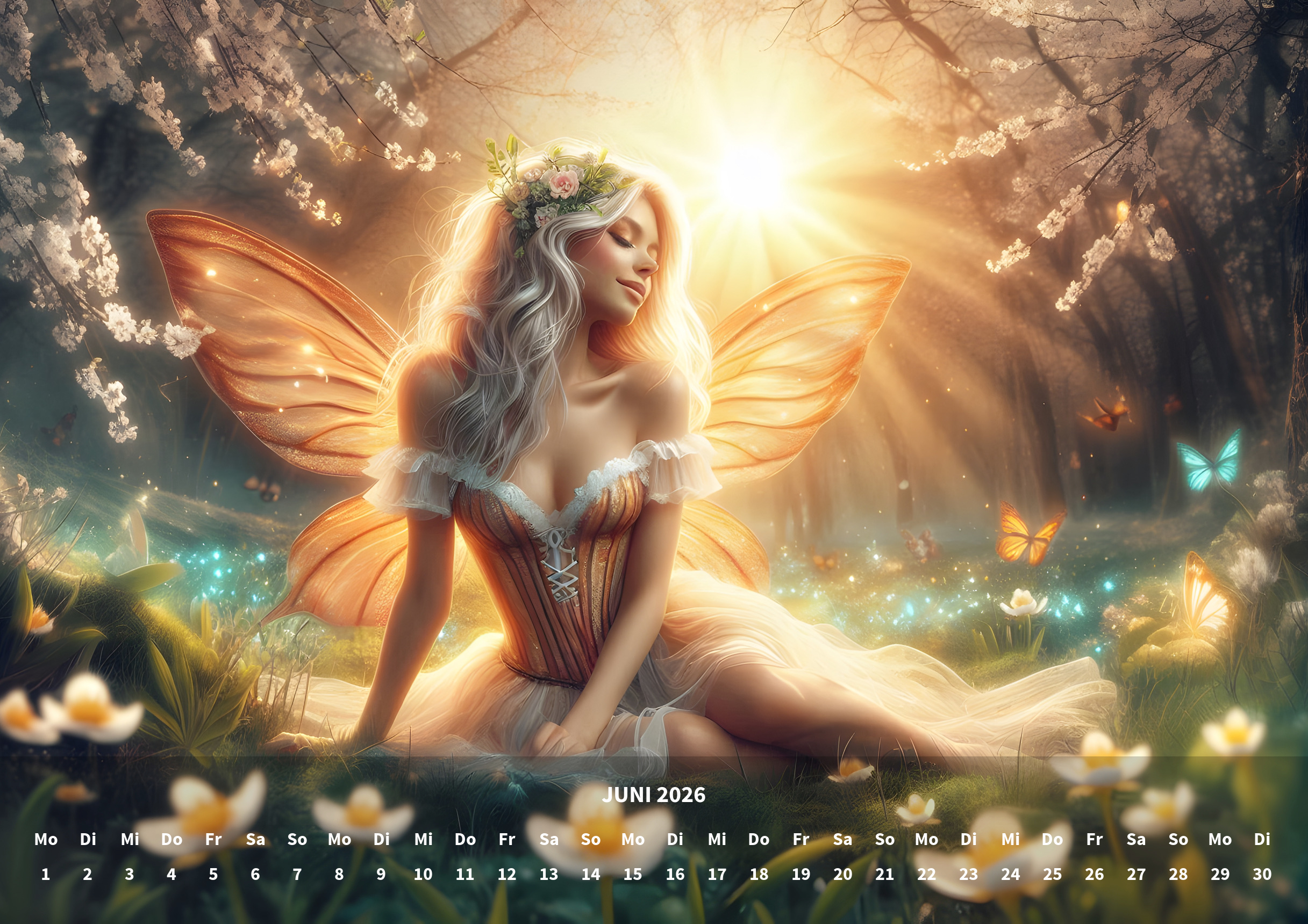 raxxa Premium-Monatskalender Fabelwesen Feen 2026 – Bild 8