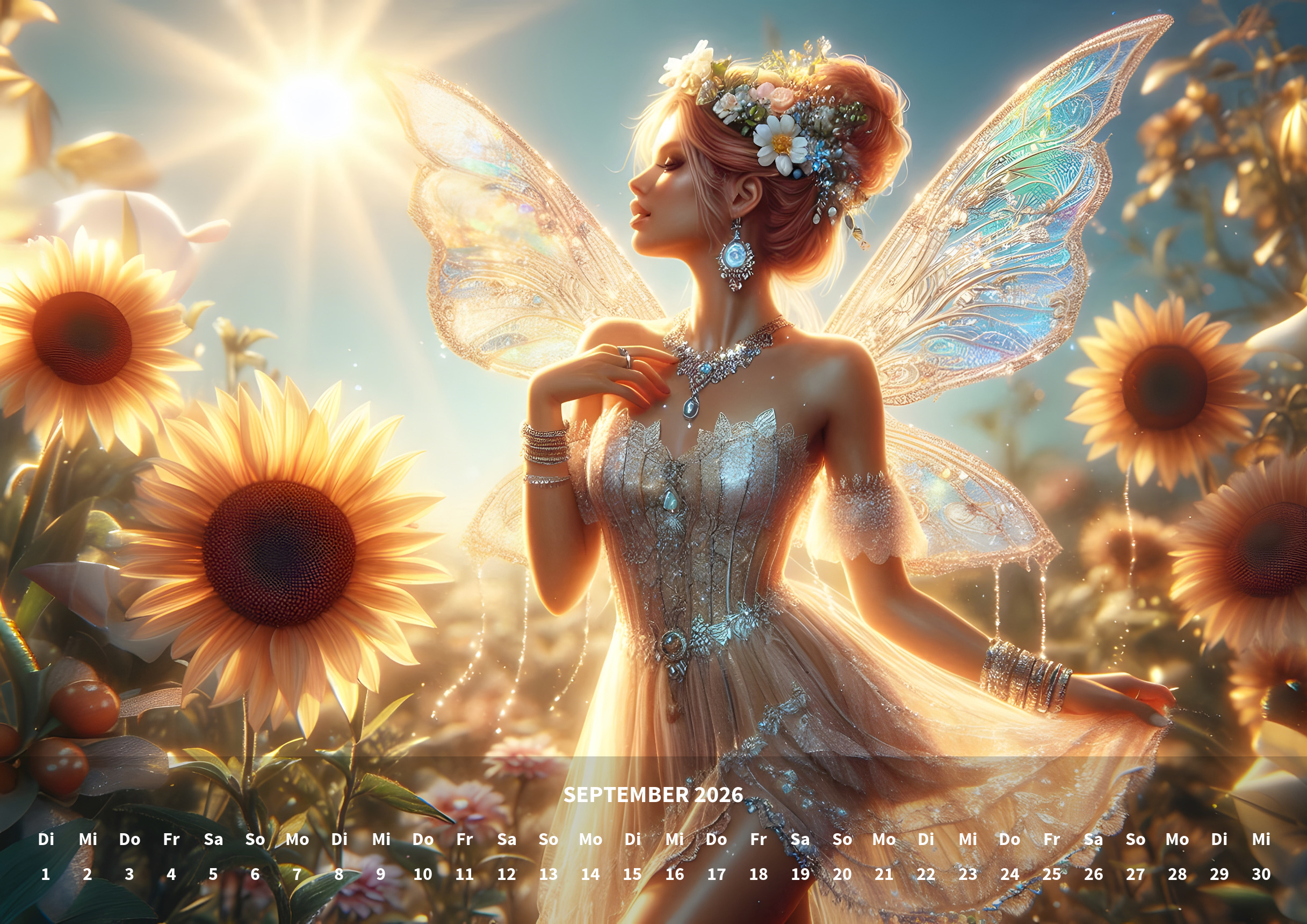 raxxa Premium-Monatskalender Fabelwesen Feen 2026 – Bild 11