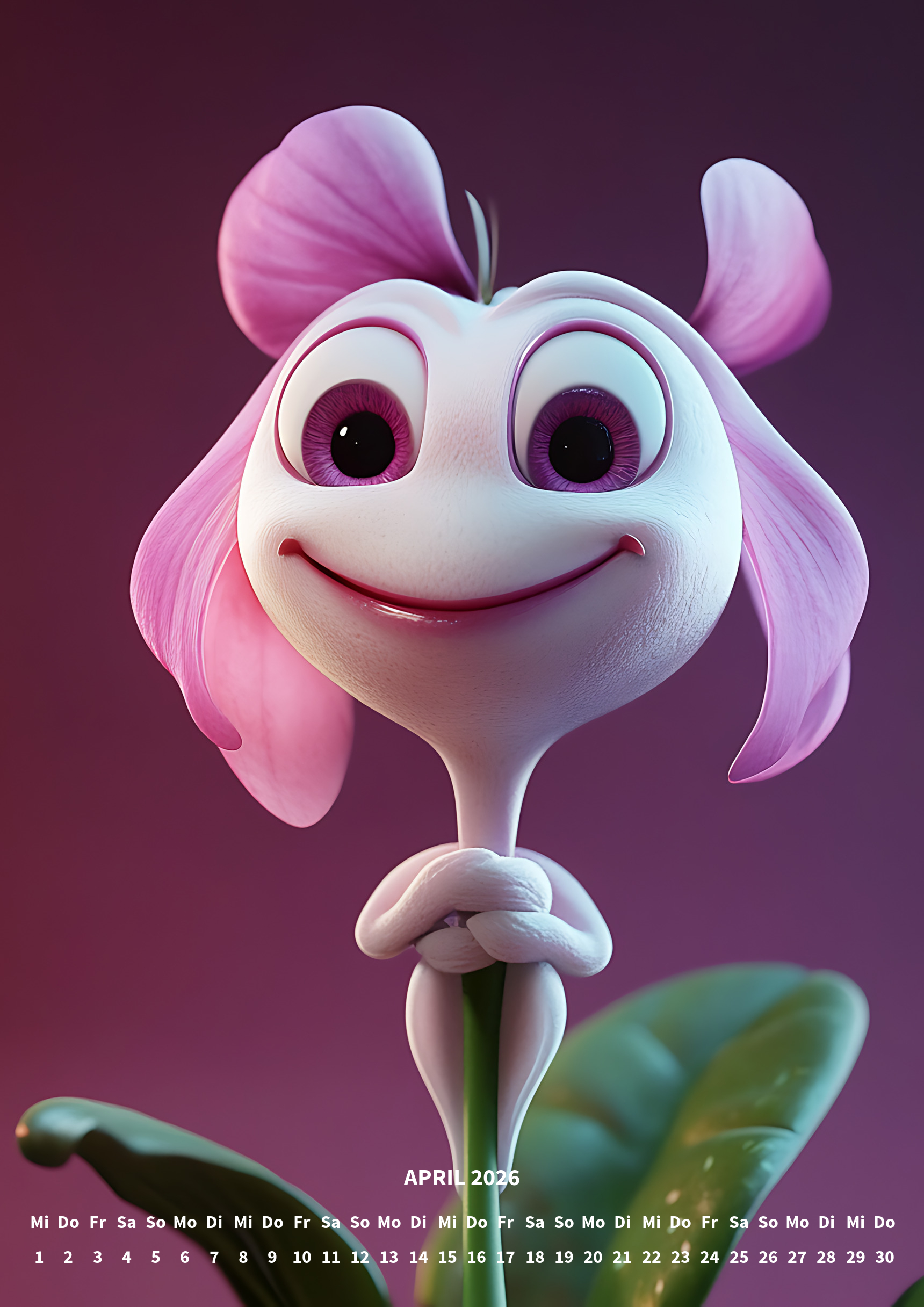 raxxa Premium-Monatskalender Funny Flowers 2026 - Imagen 6