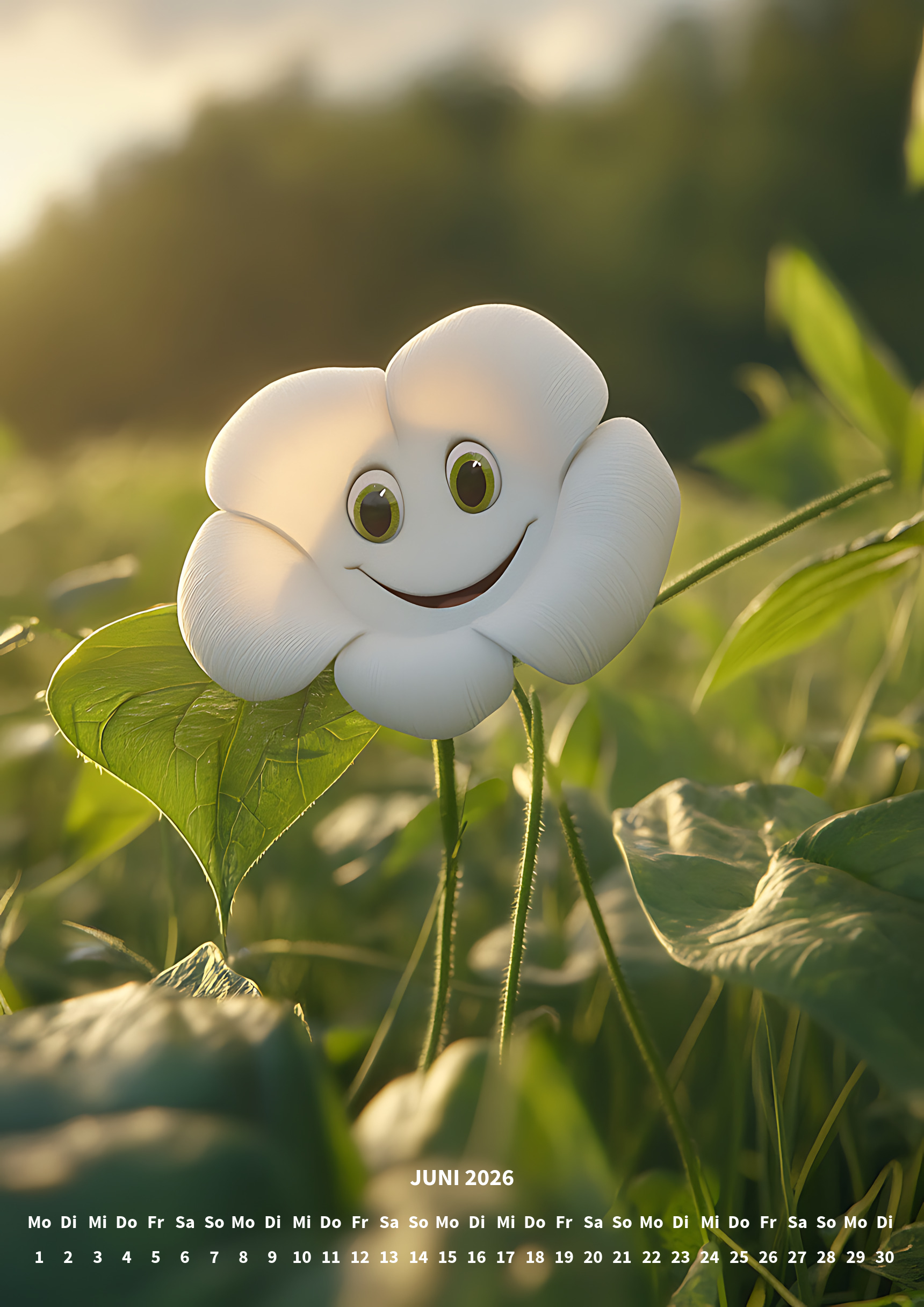 raxxa Premium-Monatskalender Funny Flowers 2026 - Imagen 8