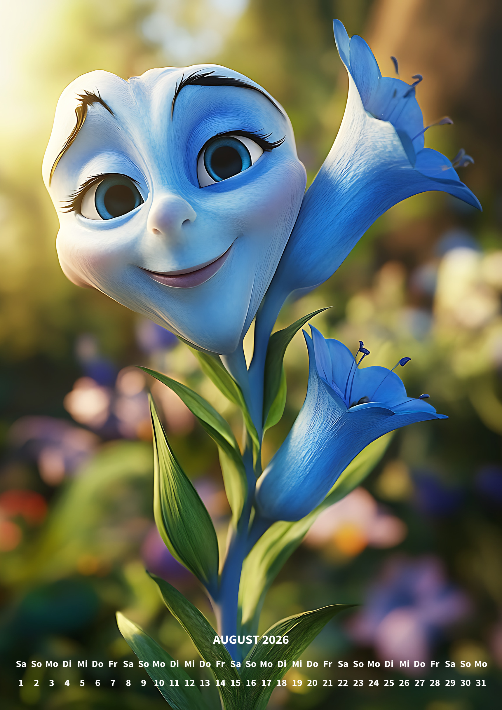 raxxa Premium-Monatskalender Funny Flowers 2026 - Imagen 10