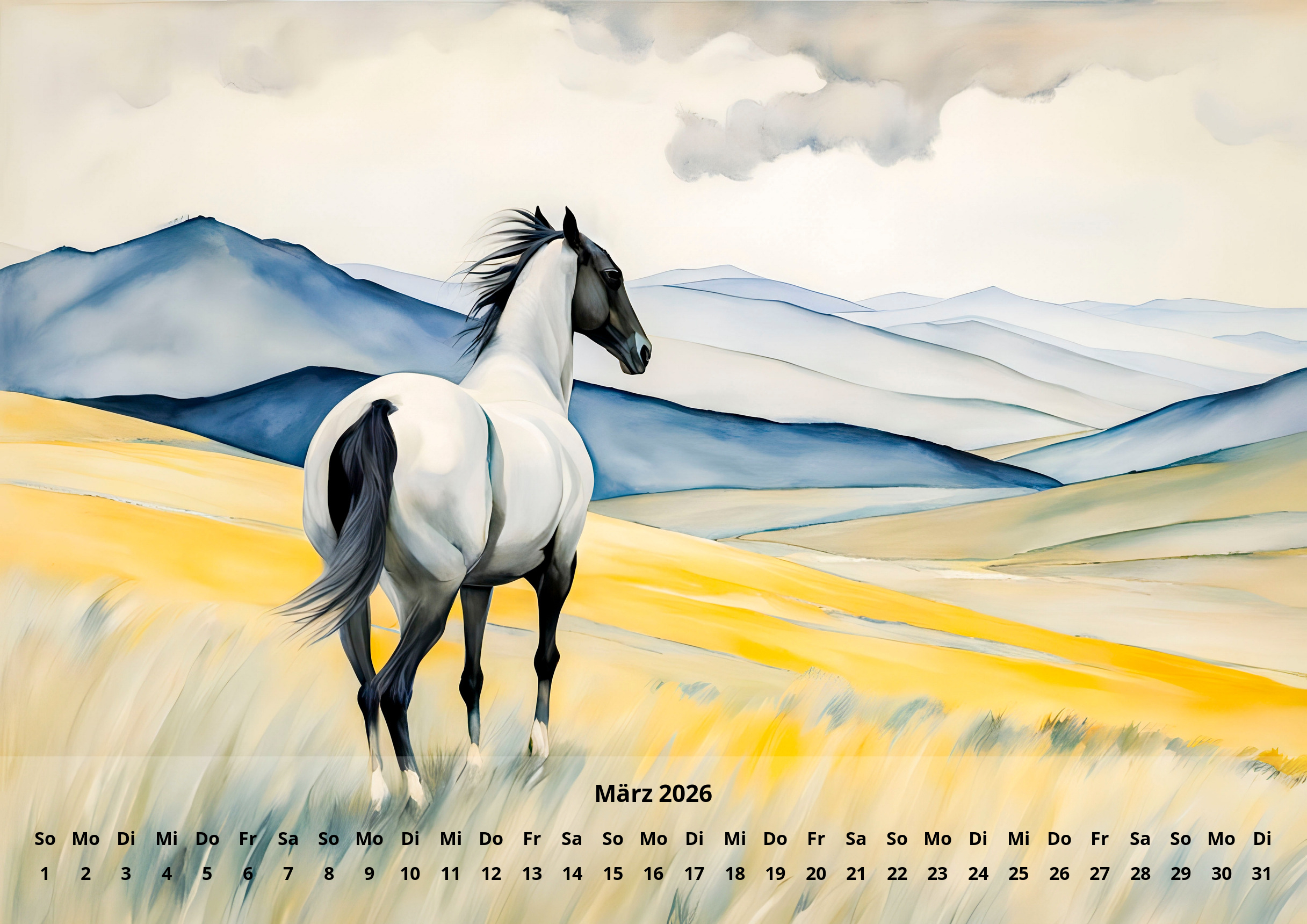 raxxa Premium-Monatskalender Pferde 2026 - Imagen 5