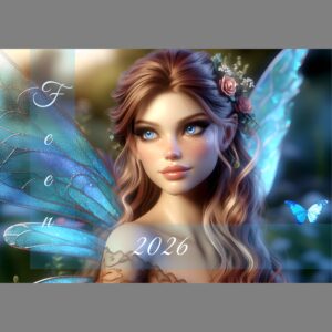 raxxa Premium-Monatskalender Fabelwesen Feen 2026