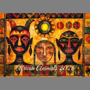raxxa Premium-Monatskalender African Animals 2026