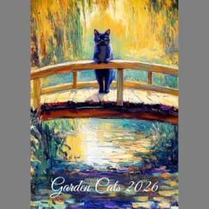 raxxa Premium-Monatskalender Impressionism Cats Garden 2026
