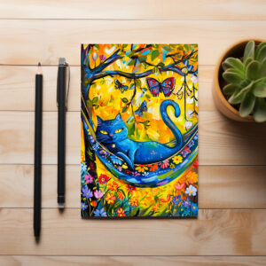 raxxa Postkarte: Cat in Hammock Under Tree