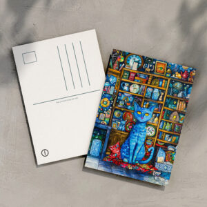 raxxa Postkarte: Blue Cat by Colorful Shelf