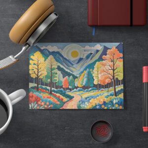 raxxa Postkarte: Mountainous Autumn Landscape with Trail