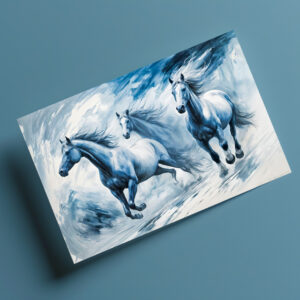 raxxa Postkarte: Wild Horses Running Through Waves