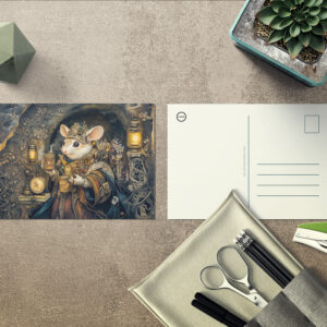 raxxa Postkarte: Mouse King in a Tree Root Castle
