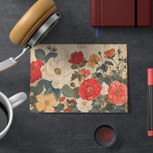 raxxa Postkarte: Wild Rose Mix on Weathered Wood