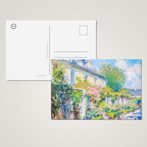raxxa Postkarte: Impressionist roses on summer house wall