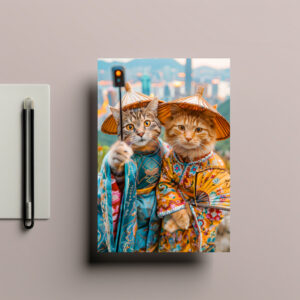 raxxa Postkarte: Cats in Traditional Chinese Outfits