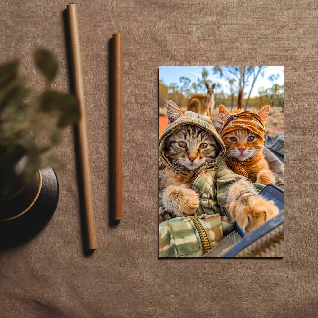 raxxa Postkarte: Cats Exploring the Australian Outback