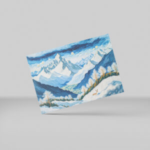 raxxa Postkarte: Grand Mountain Peaks with Snow-Capped Summits