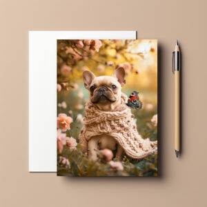 raxxa Postkarte: French Bulldog in Knitted Dog Attire 6