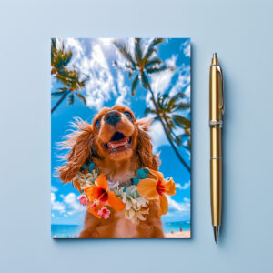 raxxa Postkarte: King Charles Cocker Spaniel Takes Selfies Across the Globe