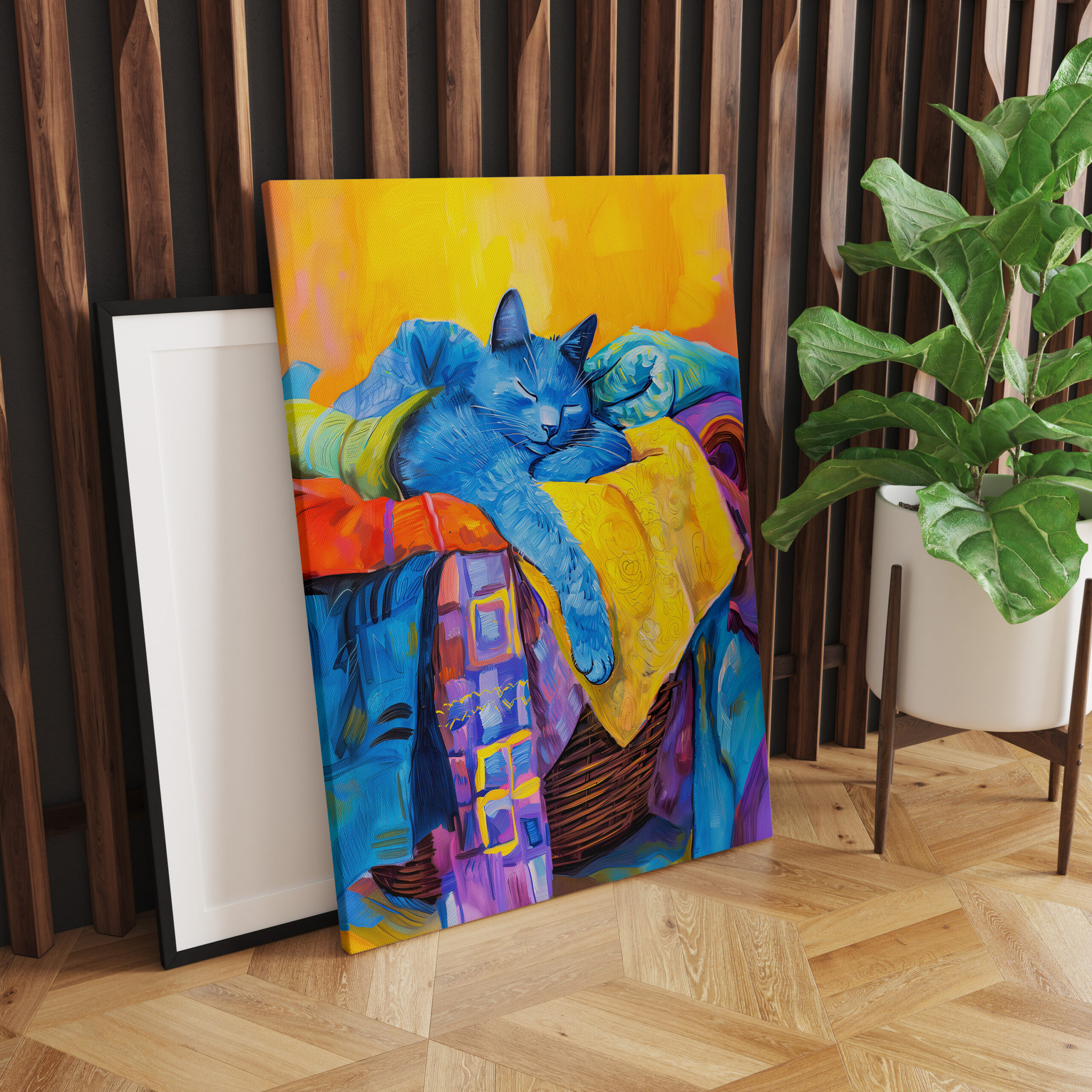 raxxa Canva: Cartoon Cozy Cat in Armchair – Bild 3