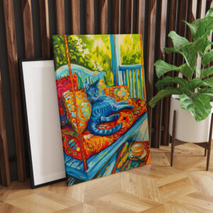 raxxa Canva: Cat is Grooming on Swing