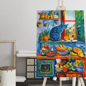 raxxa Canva: Cat Looking Out Kitchen Window