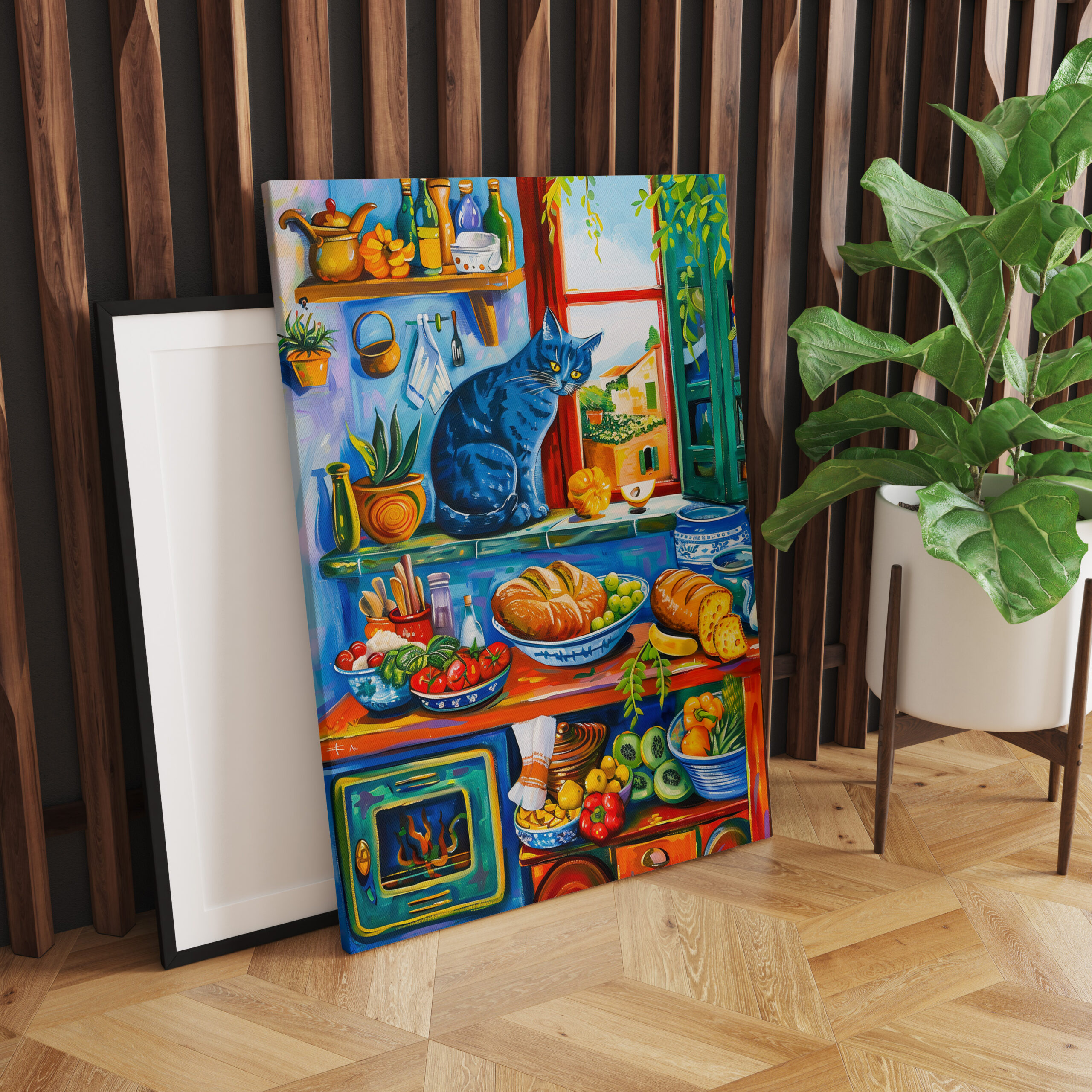 raxxa Canva: Cat Looking Out Kitchen Window – Image 2