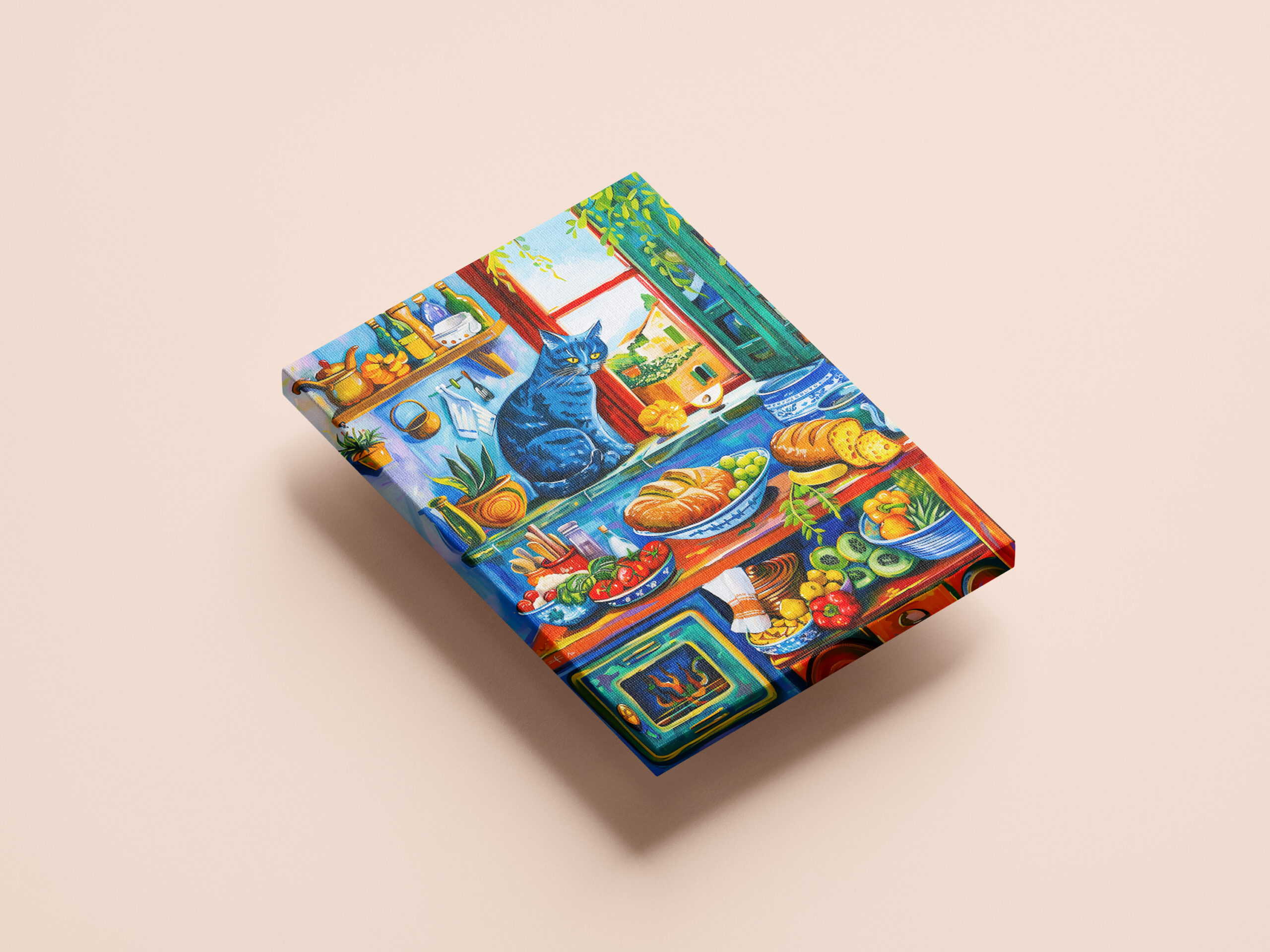 raxxa Canva: Cat Looking Out Kitchen Window – Image 3