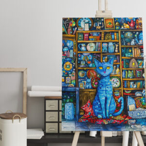raxxa Canva: Blue Cat by Colorful Shelf