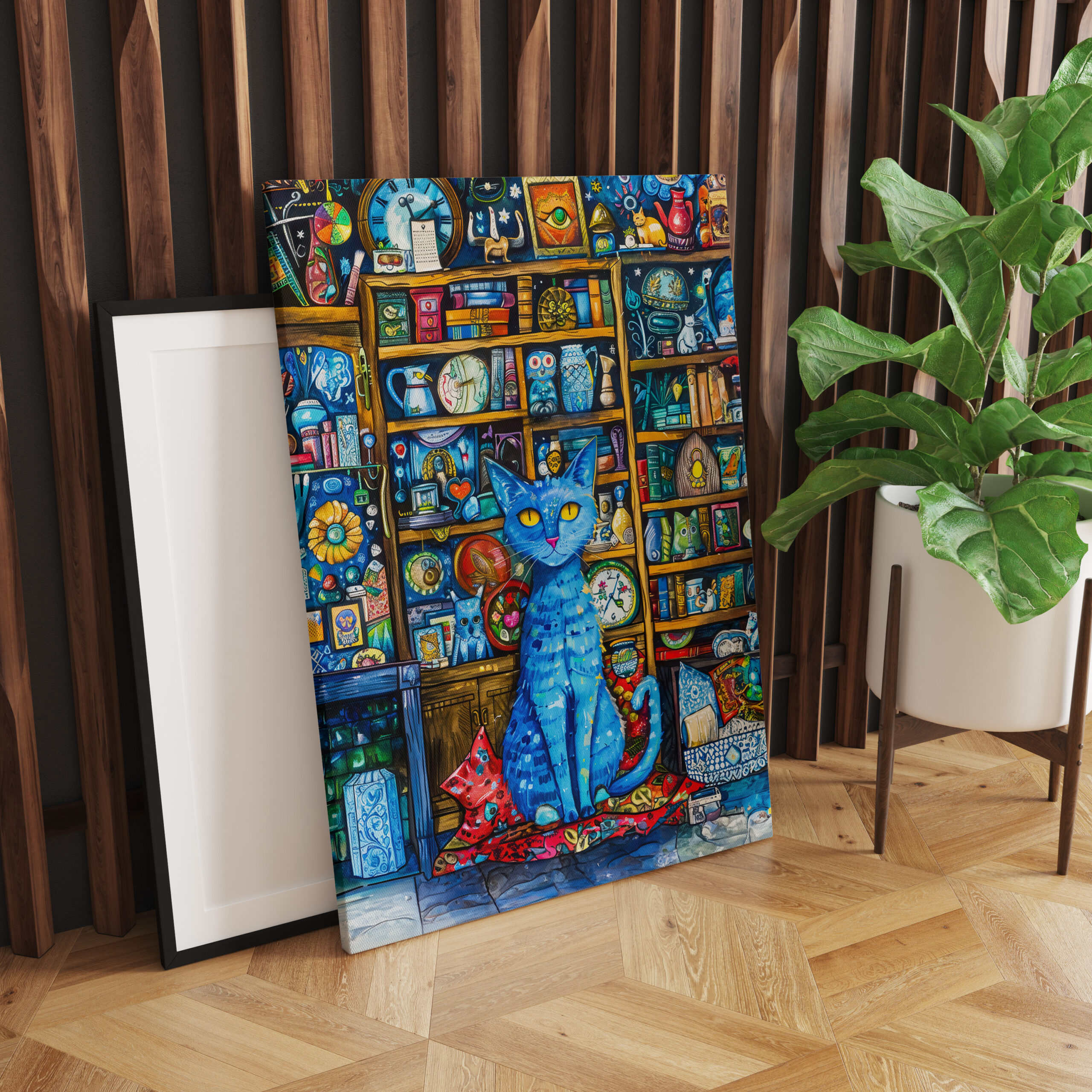 raxxa Canva: Blue Cat by Colorful Shelf - immagine 2