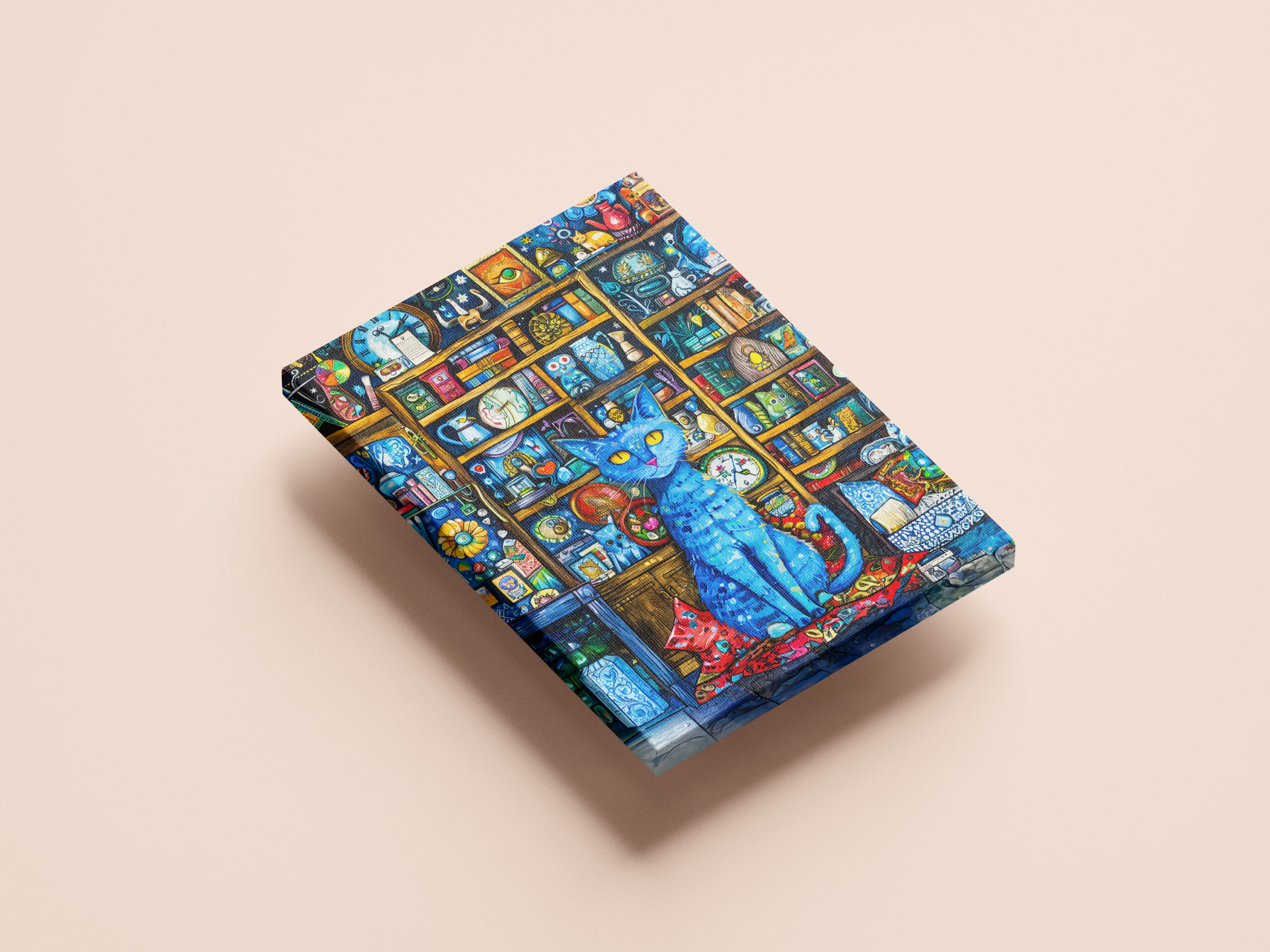 raxxa Canva: Blue Cat by Colorful Shelf - immagine 3