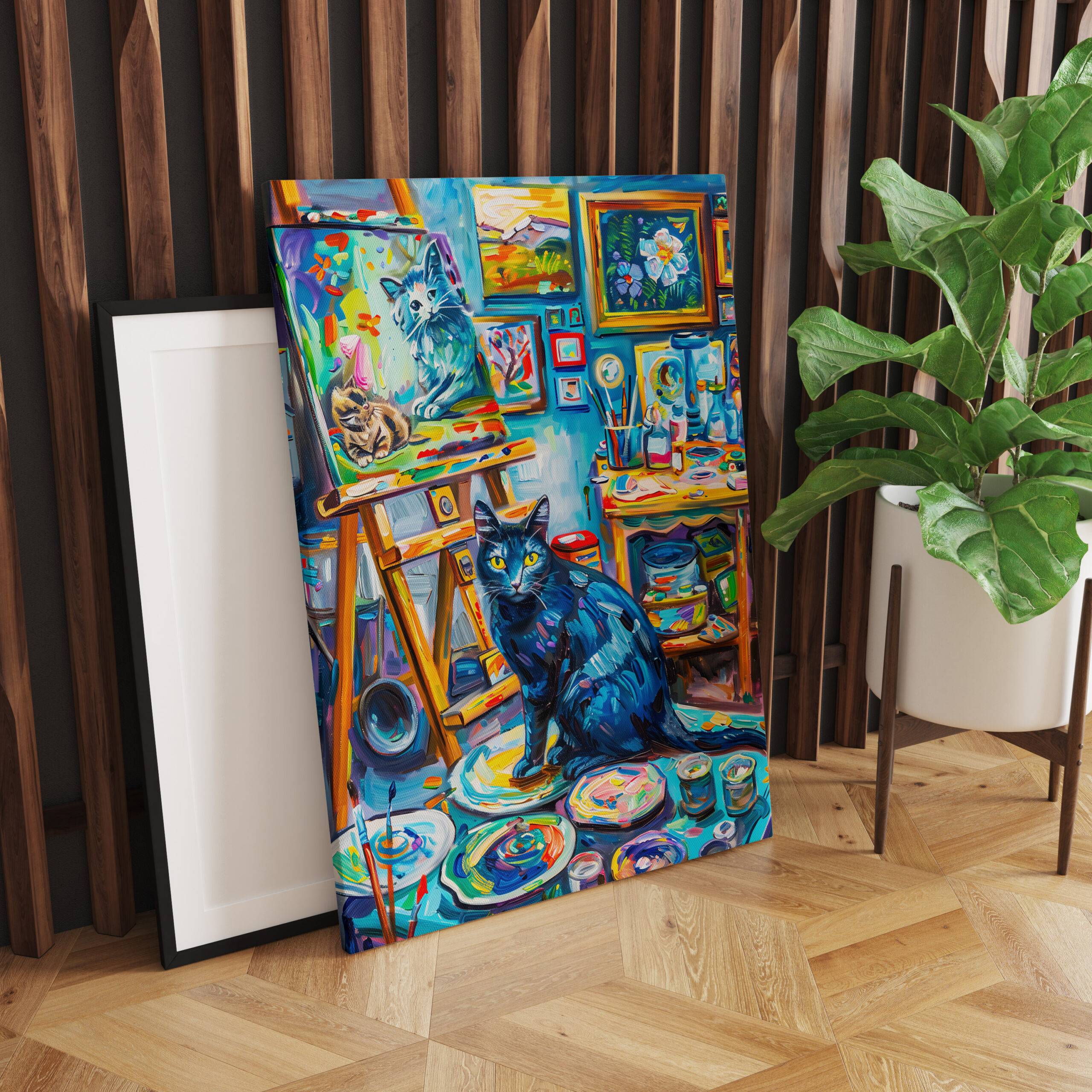 raxxa Canva: Cat sitting in Painters Studio - immagine 2