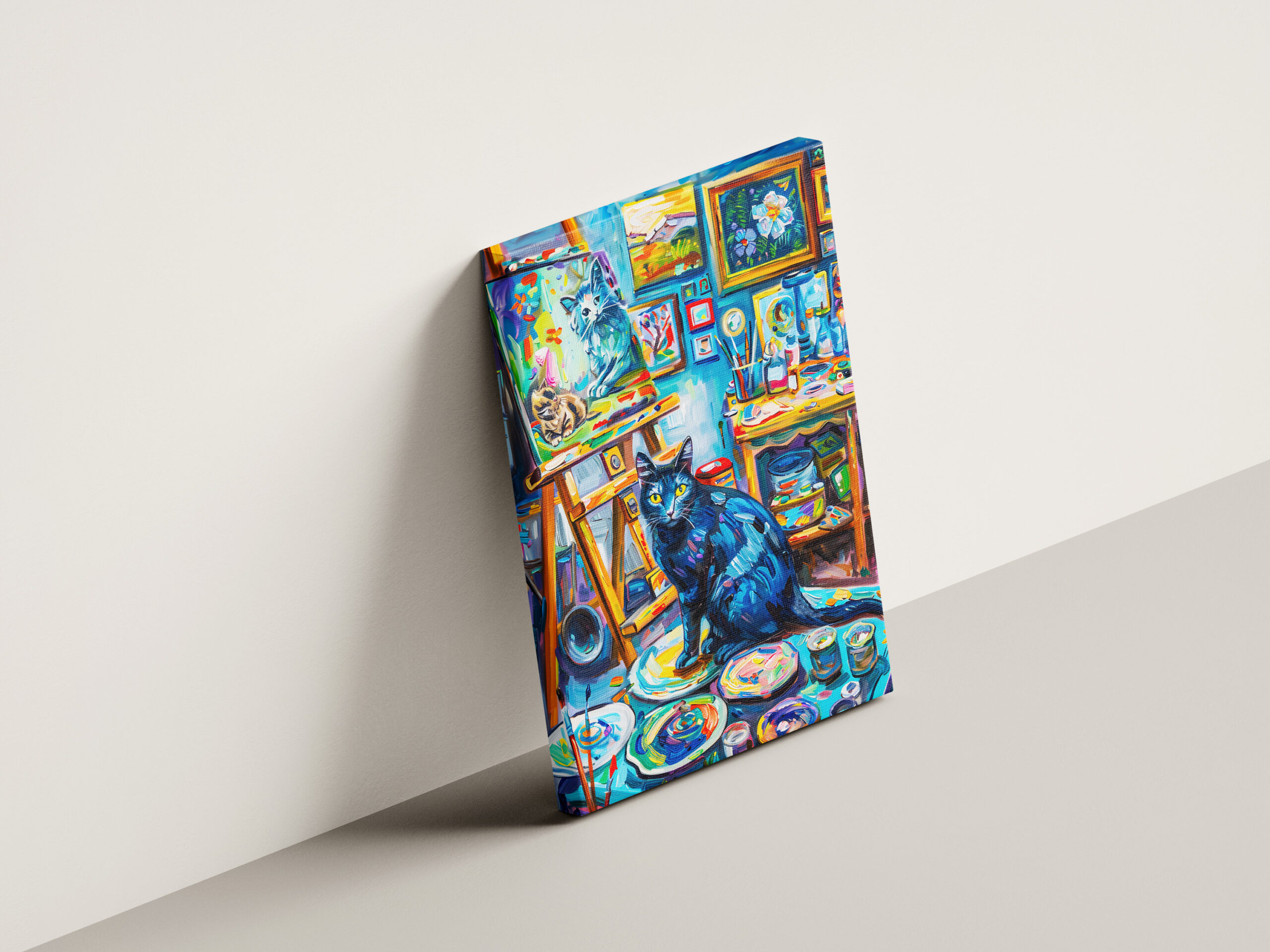 raxxa Canva: Cat sitting in Painters Studio - immagine 3