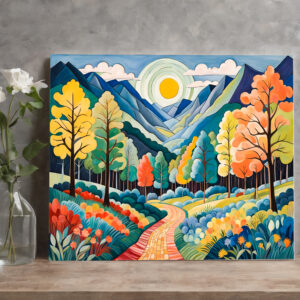 raxxa Canva: Mountainous Autumn Landscape with Trail