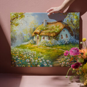 raxxa Canva: Thatched Roof Cottage by Daisy Meadow