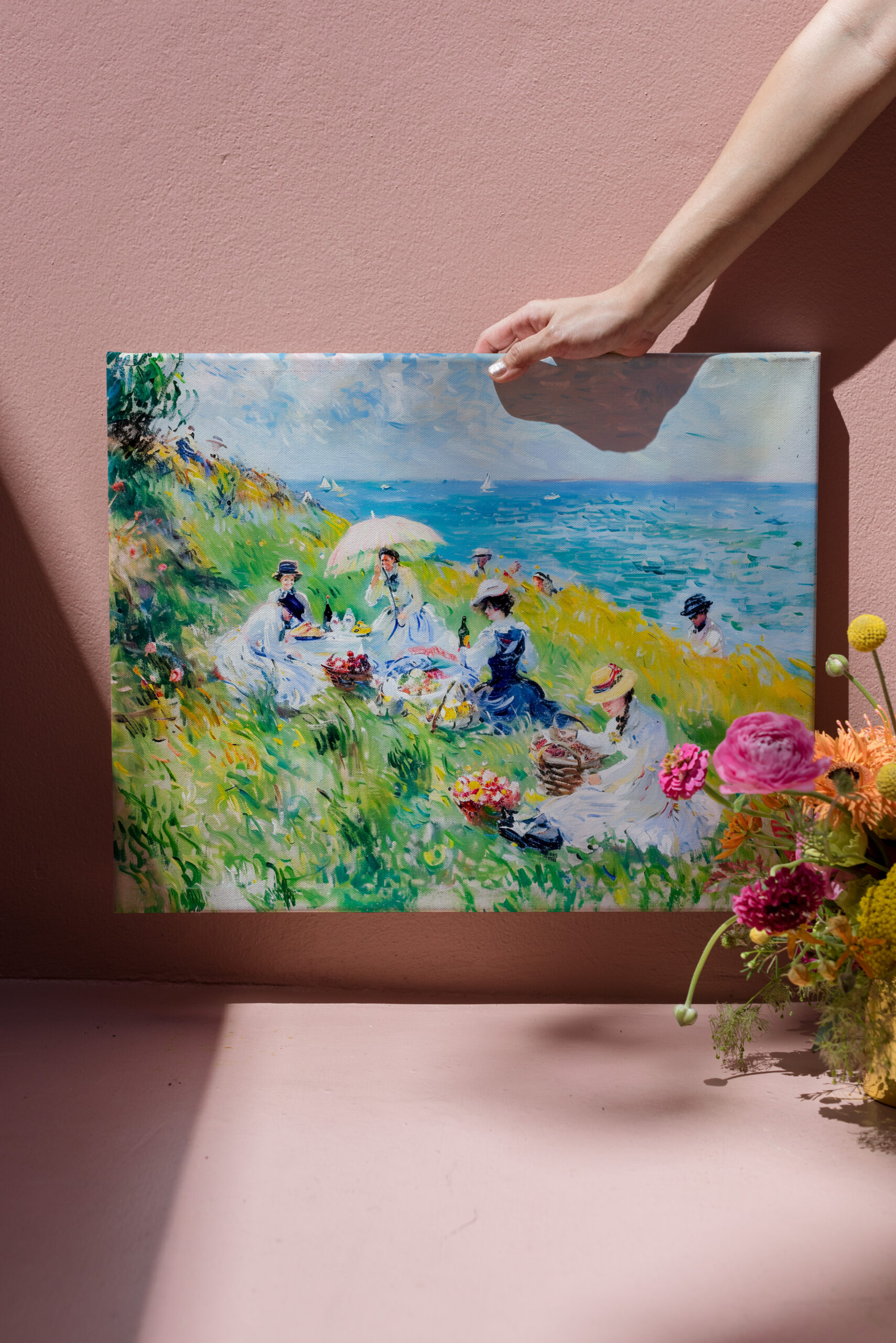 raxxa Canva: Picnic by the Sea Impressionist Artwork
