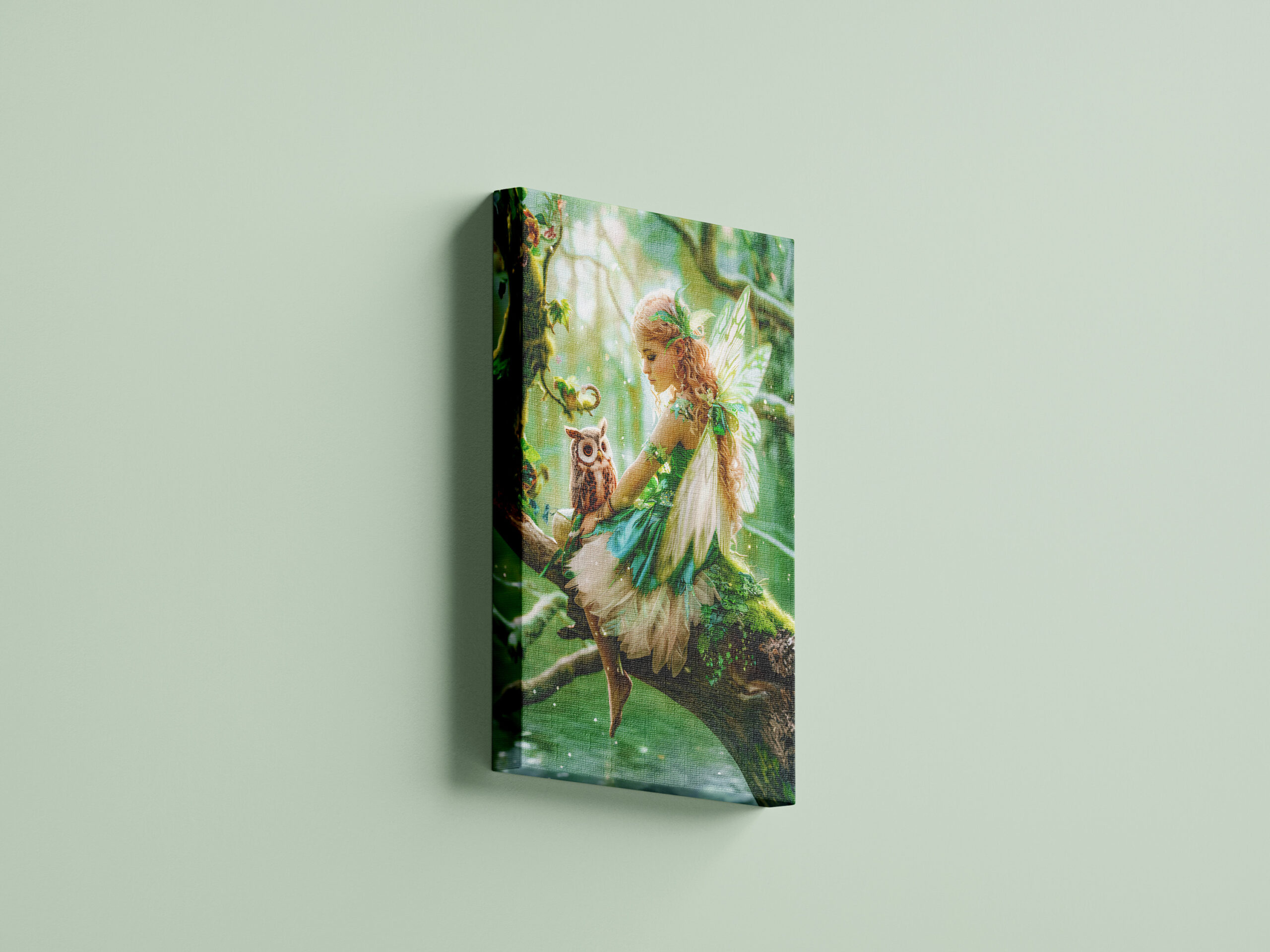 raxxa Canva: Enchanting Fairy with Owl in Forest – Bild 3