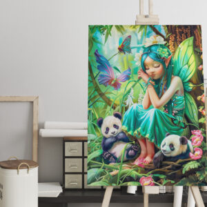 raxxa Canva: Forest Fairy with Gentle Pandas
