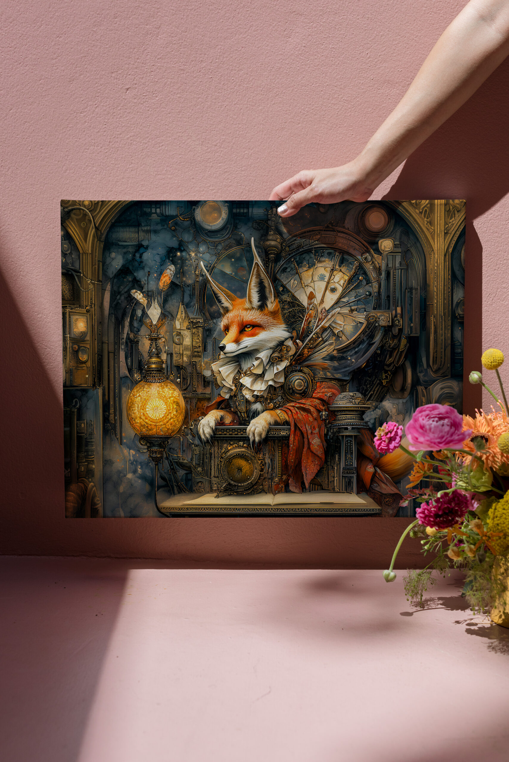 raxxa Canva: Fox on a Steampunk Pulpit in a Mystical Scene - Image 3