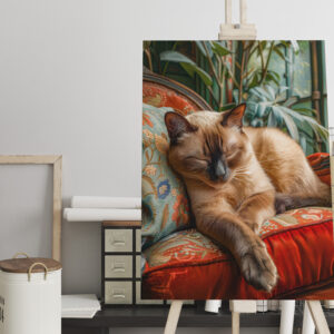 raxxa Canva: Cozy Cat Napping in Comfortable Setting